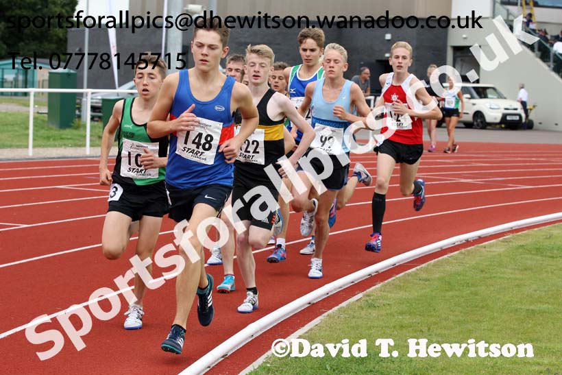 Mens under-17s and boys under-15s 3000 metres, Northern Under-13s, U-15s and 17s Championships. Photo: David T. Hewitson/Sports for All Pics